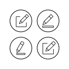 Edit icons set. Pencil icon. sign up Icon vector