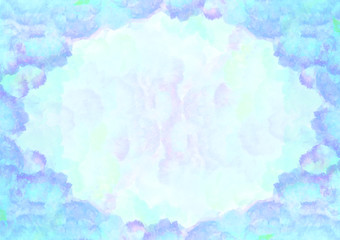 水彩の背景素材　レトロ　絵の具　青色　水色