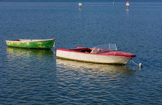 Fishing dinghy's on Knysna lagoon