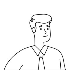 businessman elegant avatar character icon vector illustration design