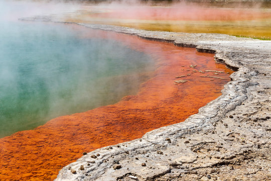 Wai O Tapu Hot Springs In New Zealand.