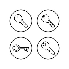Key icons set. Key vector icon. Key symbol