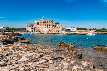 Benedictine Abbey of San Vito. Polignano a mare. Puglia.  Italy.