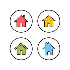 Obraz premium Home icons set. House vector icon. Address
