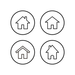 Obraz premium Home icons set. House vector icon. Address