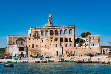 Benedictine Abbey of San Vito. Polignano a mare. Puglia.  Italy.