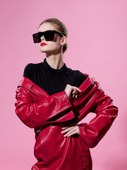 fashion model wearing sunglasses