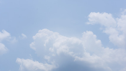 blue sky with clouds in summer time