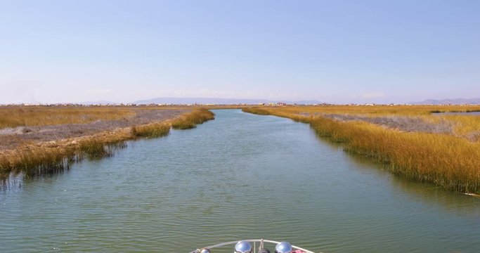 Peru Lake Titicaca waterways to the floating islands