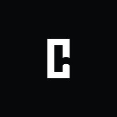 Minimal elegant monogram art logo. Outstanding professional trendy awesome artistic C CH HC initial based Alphabet icon logo. Premium Business logo White color on black background