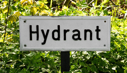 Hydrant Hinweisschild