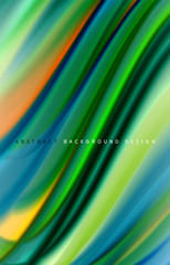 Abstract background - fluid color gradient waves, with dynamic motion line effect. Vector Illustration For Wallpaper, Banner, Background, Card, Book Illustration, landing page