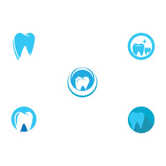 Set Dental logo Template vector illustration