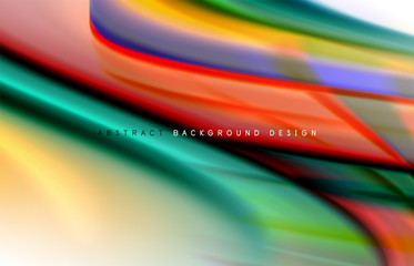 Abstract background - fluid color gradient waves, with dynamic motion line effect. Vector Illustration For Wallpaper, Banner, Background, Card, Book Illustration, landing page