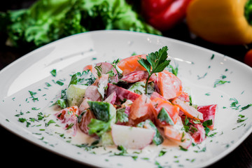 salad with vegetables