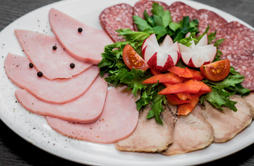 vegetable slicing on a plate in slices