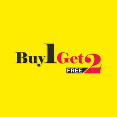 Buy 1 Get 2 Free - banner template - isolated
