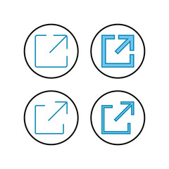 External link symbol vector icons set. Link icon. Link vector icon. Hyperlink chain symbol