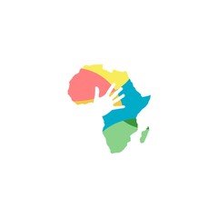 Fototapeta premium Africa map icon isolated on white background