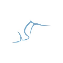 Sailfish icon isolated on white background