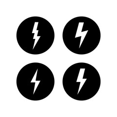 Lightning icons set. Bolt icon vector. Energy and thunder electric icon