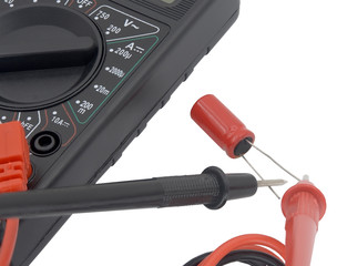 checking the radio element  with a digital multimeter