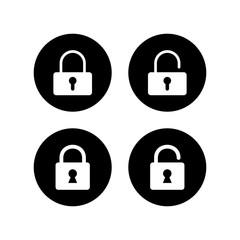 Lock icons set. Encryption icon. Security symbol. Secure. Private