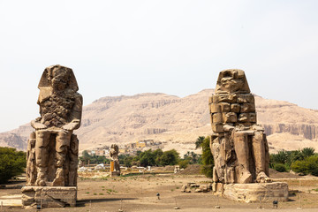 Statues to Hatshepsut mortuary temple complex
