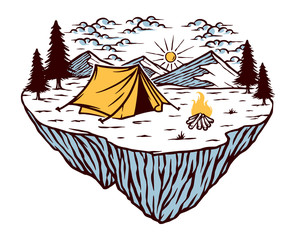 Camping illustration