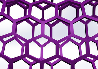 hexagon 3d colorful on a white background