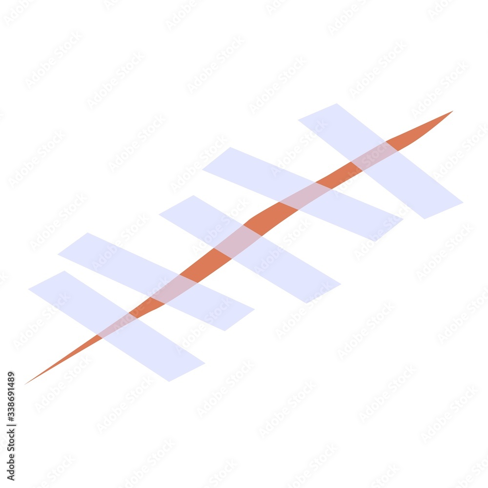 Poster scotch suture icon. isometric of scotch suture vector icon for web design isolated on white backgrou