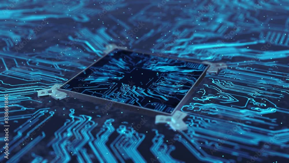 Poster Computer Chip Of Central Processing Unit Network Technology 1
