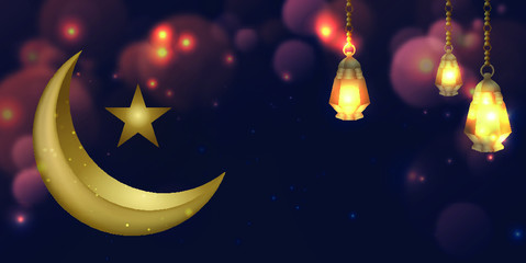 Naklejka premium Ramadan Kareem Islamic Social Media Post Background Design