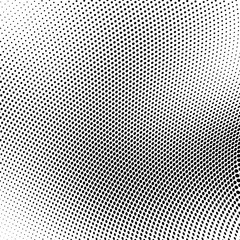 Halftone texture is a monochrome wave. Abstract black and white background of dots