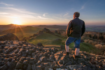 Sonnenuntergang am Dörnberg ( Selfie )