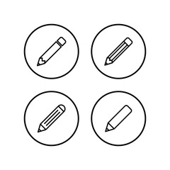 Pencil icons set. Pencil vector icon