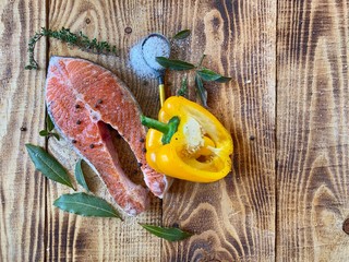 red fish on a wooden cutting board