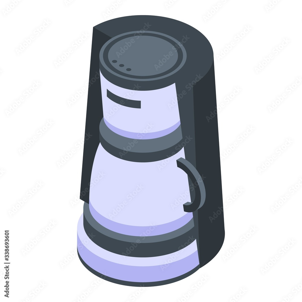 Poster coffee machine icon. isometric of coffee machine vector icon for web design isolated on white backgr