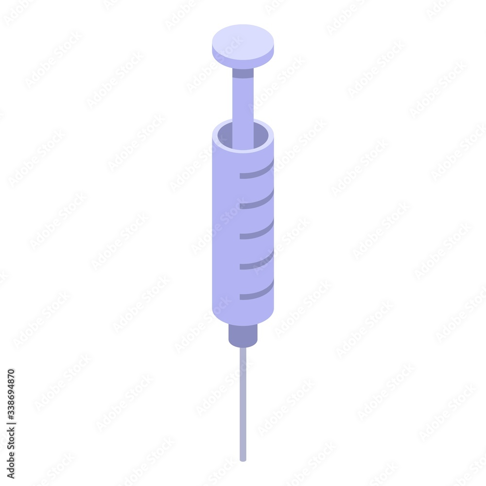 Poster syringe icon. isometric of syringe vector icon for web design isolated on white background