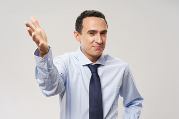 businessman showing ok sign