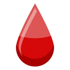 Fototapeta premium Blood drop icon. Isometric of blood drop vector icon for web design isolated on white background