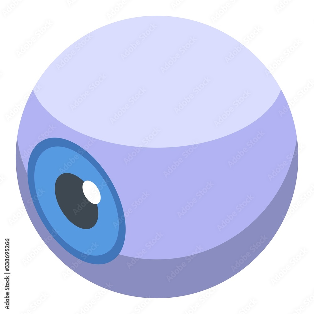 Poster donate organs eyeball icon. isometric of donate organs eyeball vector icon for web design isolated o
