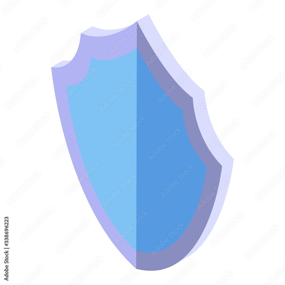 Poster mite shield protect icon. isometric of mite shield protect vector icon for web design isolated on wh