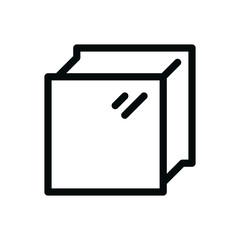 Glass block isolated vector icon