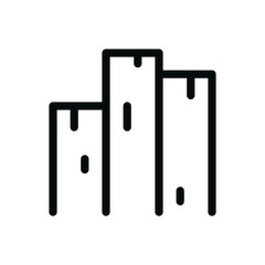 Wooden boards and planks isolated vector icon, lumber materials outline icon