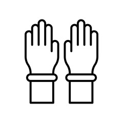 Hand Gloves Vector Icon