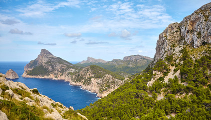 Fototapeta na wymiar Scenery of Cap de Formentor, Mallorca, Spain.