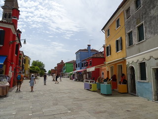 Fototapeta na wymiar Burano houses, Italy, Venice