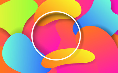 Multicolor 3d Fluid Banner. Movement Illustration. Minimal Concept. Dotted Dynamic Waves. Abstract Shapes. Rainbow Geometric Background. Red Minimal Pattern. Vivid Flow Brochure. Abstract Poster.