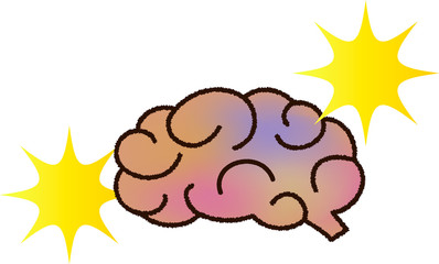 Illustration  of a brain who feels stress